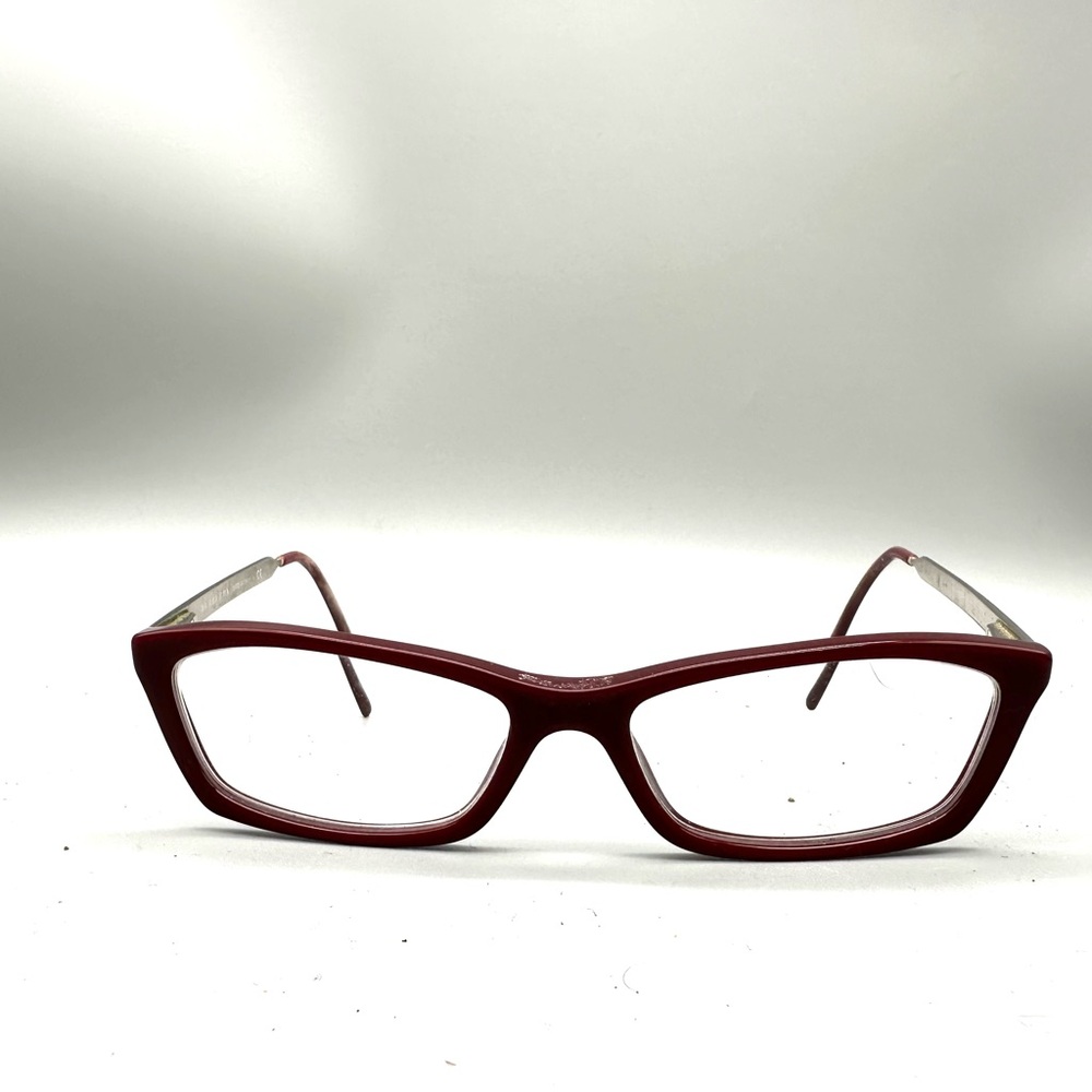 Burberry Red Rectangular Glasses Flex Temples Ita… - image 2